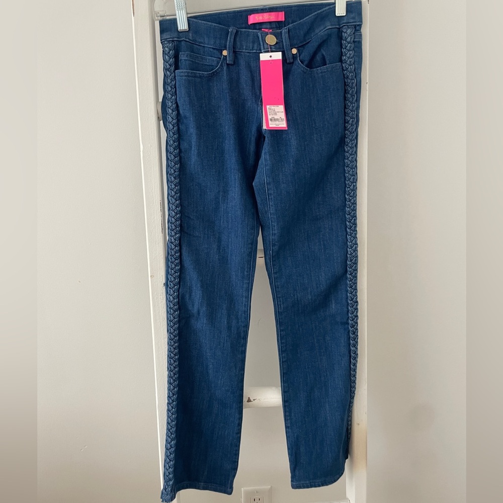 Lilly Pulitzer Dark Blue Straight Leg Jeans